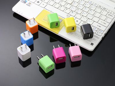 馬卡龍色USB充電頭/豆腐頭/AC插頭