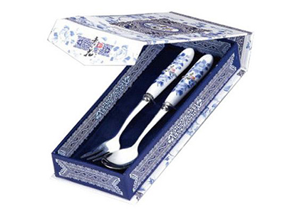 青花瓷精品餐具手工禮盒-小匙叉組