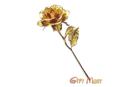 單支玫瑰立體金箔畫-玫瑰、康乃馨系列