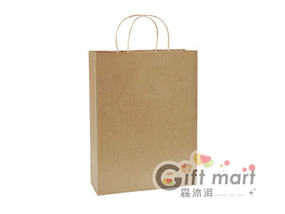 直式牛皮環保紙袋-32X42X11cm