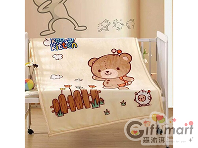 法蘭絨童毯-寶貝熊(90x140cm)