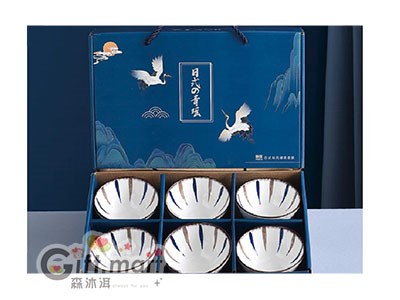 日式青瑤六件碗組