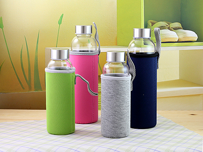 玻璃水杯隨身瓶附保溫護套_550ml