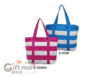 帆布條紋包44x33x9