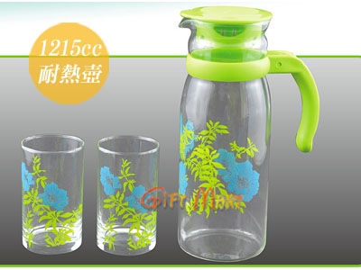 扶桑花1壺2杯耐熱壺組(1215CC)