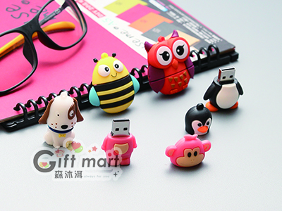 動物造型軟膠隨身碟