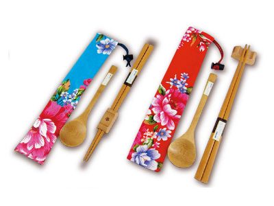 客家花袋金檀23.5CM筷+枕