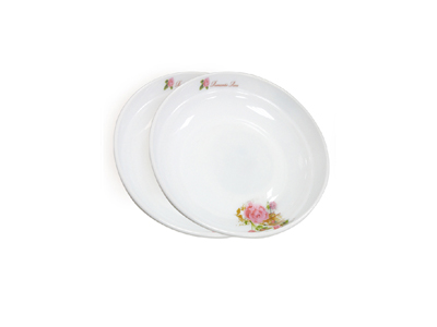 松村窯安妮兔玫瑰強化菜盤組2入