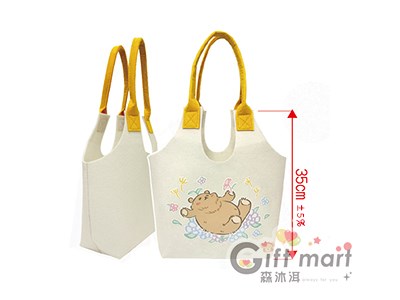 熊花園毛氈布側背袋