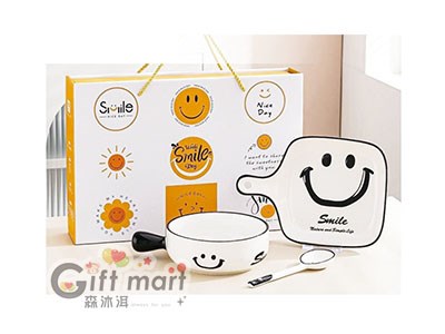smile三件式禮盒(碗+盤+匙)