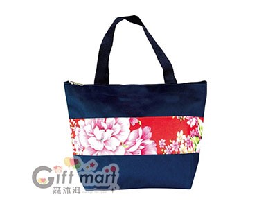 客家花布托特包-拉鍊款(臺製)