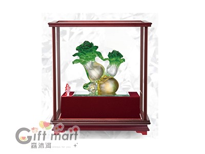 櫥窗藝品-納福聚財琉璃