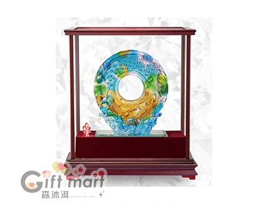 櫥窗藝品-圓滿有餘琉璃