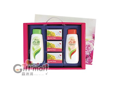 白雪茶樹精油洗沐禮盒五件組(3皂1洗髮1沐)