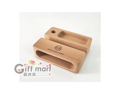 木製方型手機擴音座