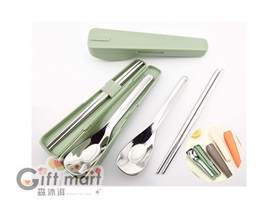 造型盒304不鏽鋼匙筷2件餐具組