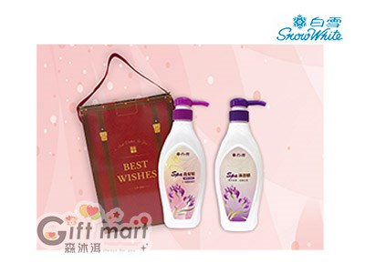 白雪洗髮精400ml+白雪沐浴乳400ml 禮盒