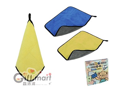 英國熊雙色超細纖維清潔布30x30cm(盒裝)(單入)