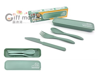英國熊隨身餐具三件組 (盒裝)