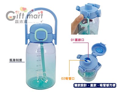 英國熊雙飲漸層運動水瓶700ml